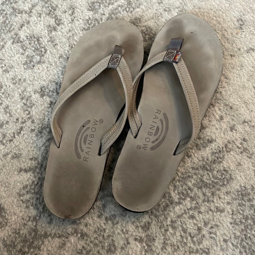 Grey Rainbow sandal flip flops